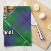 Clan Oliphant Crest sur la serviette de cuisine Ta (Quart Plié)