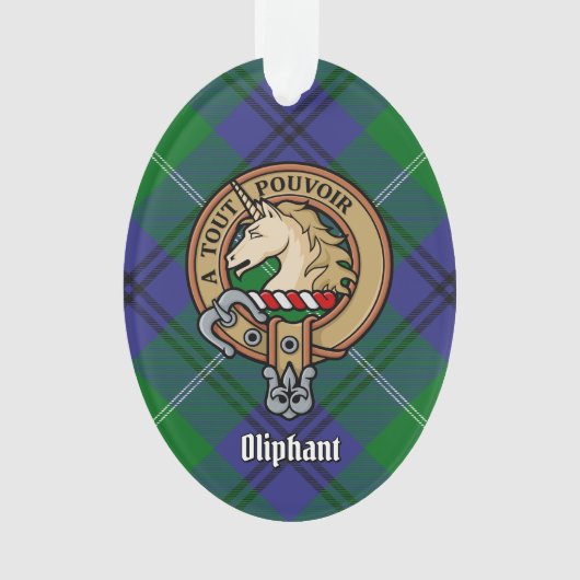 Clan Oliphant Crest sur l'ornement du Tartan (devant)