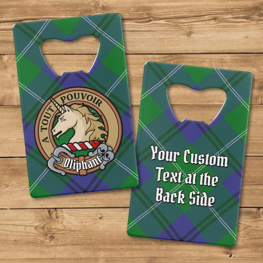 Clan Oliphant Crest sur Tartan