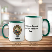 Clan Oliphant Crest sur Tartan Mug