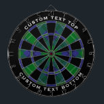 Clan Oliphant Tartan Cible de flechettes<br><div class="desc">Clan Oliphant tartan traditionnel aux couleurs modernes. Motif sans couture. Deux zones de texte personnalisées sur l'anneau extérieur.</div>