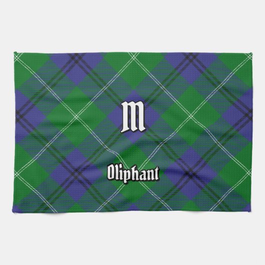 Clan Oliphant Tartan Serviette de cuisine (Horizontal)
