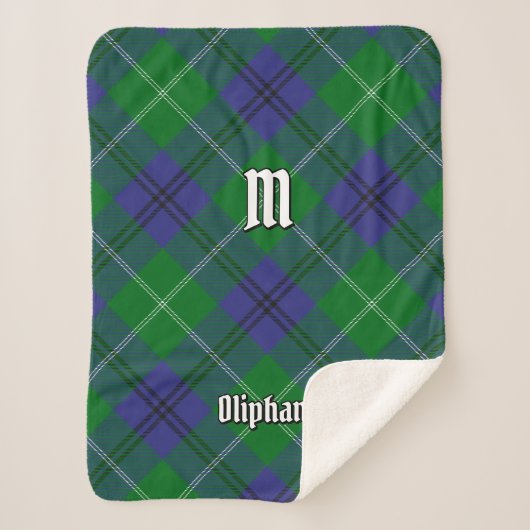 Clan Oliphant Tartan Sherpa Blanket Sherpa Deken (Voorkant)
