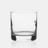 Clan Paterson Crest over Tartan Whisky Glas (Links)