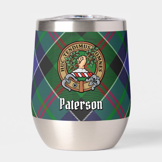 Clan Paterson Crest sur Tartan (Avant)