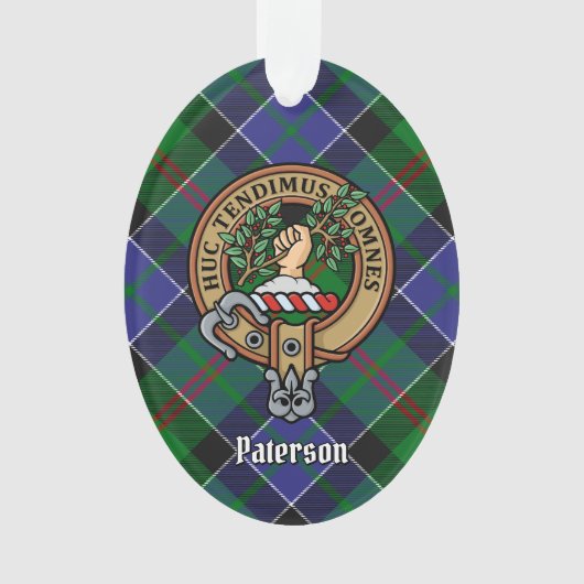 Clan Paterson Crest sur Tartan (devant)