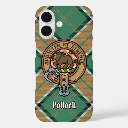 Clan Pollock Crest Coque-Mate coque iphone (Verso)
