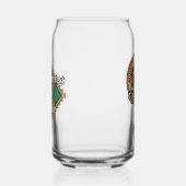 Clan Pollock Crest over Tartan Blikvorm Glas (Rechts)