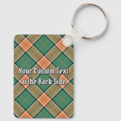 Clan Pollock Crest over Tartan Sleutelhanger (Achterkant)