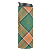 Clan Pollock Crest over Tartan Thermosbeker (Geroteerd rechts)
