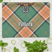 Clan Pollock Crest Serviette de cuisine (Plié)