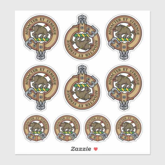 Clan Pollock Crest Sticker Set (Vel)