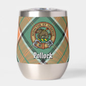Clan Pollock Crest sur Tartan (Avant)