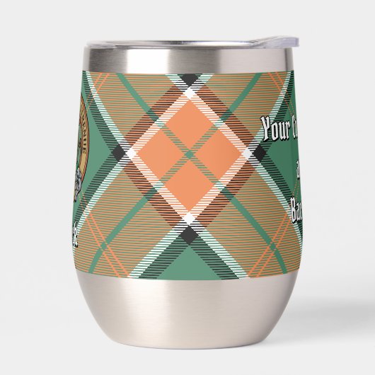 Clan Pollock Crest sur Tartan (Gauche)