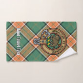 Clan Pollock Crest sur Tartan (Serviette à main)