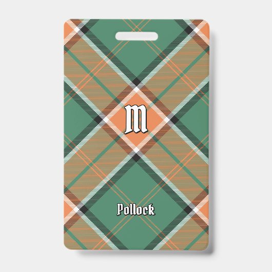 Clan Pollock Tartan Badge (Front)