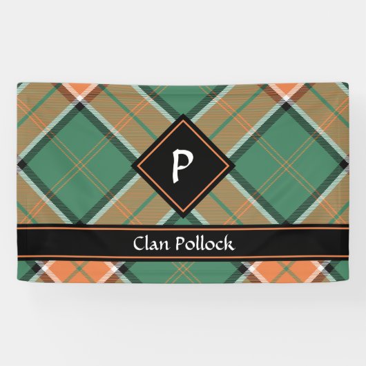 Clan Pollock Tartan Banner (Horizontaal)