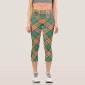 Clan Pollock Tartan Capri Leggings (Recto)