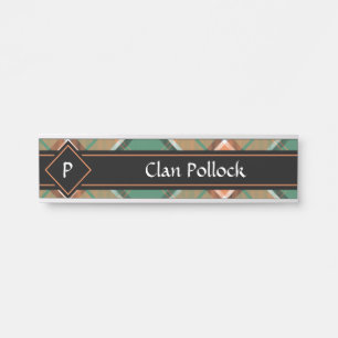 Clan Pollock Tartan Deurbord Deurbordje