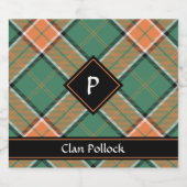 Clan Pollock Tartan Étiquette de bouteille de bièr (Étiquettes simples)