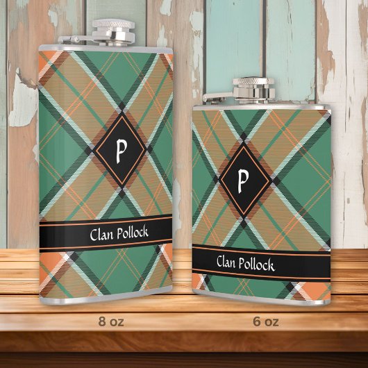 Clan Pollock Tartan Flask Heupfles