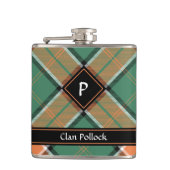 Clan Pollock Tartan Flask Heupfles (Voorkant)