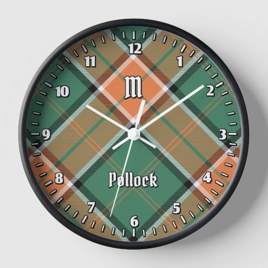 Clan Pollock Tartan Grande horloge (Recto)