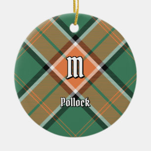 Clan Pollock Tartan Keramisch Ornament