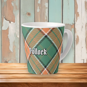 Clan Pollock Tartan Latte Mok