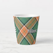 Clan Pollock Tartan Latte Mug (Devant)