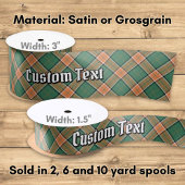 Clan Pollock Tartan Satin Ribbon Lint