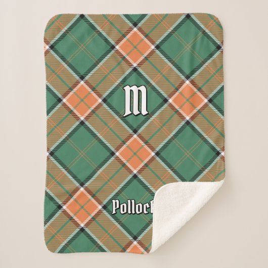 Clan Pollock Tartan Sherpa Blanket Deken (Voorkant)