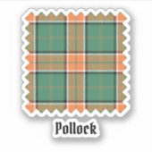 Clan Pollock Tartan Sticker (Voorkant)