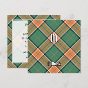 Clan Pollock Tartan Uitnodiging