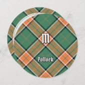 Clan Pollock Tartan Uitnodiging (Voorkant / Achterkant)