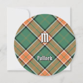 Clan Pollock Tartan Uitnodiging (Voorkant)