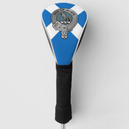Clan Ralston Crest & Tartan op Saltire Golfheadcover