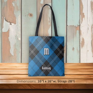 Clan Ramsay Blauwe Jacht Tartan Draagtas