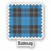 Clan Ramsay Blue Hunting Tartan Sticker (Voorkant)