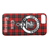 Clan Ramsay Crest Badge en Tartan  Case-Mate iPhone Case (Achterkant (Horizontaal))