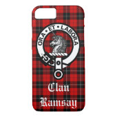 Clan Ramsay Crest Badge en Tartan  Case-Mate iPhone Case (Achterkant)