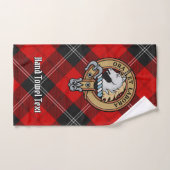 Clan Ramsay Crest over Red Tartan Bad Handdoek (Handdoek)