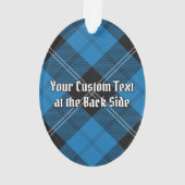 Clan Ramsay Crest sur Blue Hunter Tartan (dos)