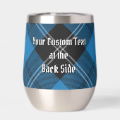 Clan Ramsay Crest sur Blue Hunter Tartan (Arrière)