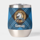 Clan Ramsay Crest sur Blue Hunter Tartan (Avant)