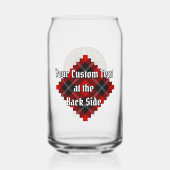 Clan Ramsay Crest sur Red Tartan (Verso)