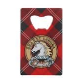 Clan Ramsay Crest sur Red Tartan (Devant)