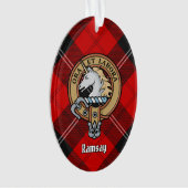 Clan Ramsay Crest sur Red Tartan (devant)