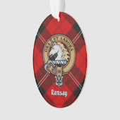 Clan Ramsay Crest sur Red Tartan (devant)