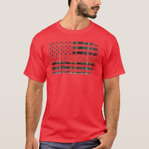 Clan Ramsay Oranje Schotse tartan US vlag kilt Sc T-shirt